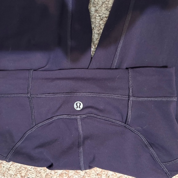 Lululemon Dark Purple Mesh Detail Leggings - Picture 5 of 7